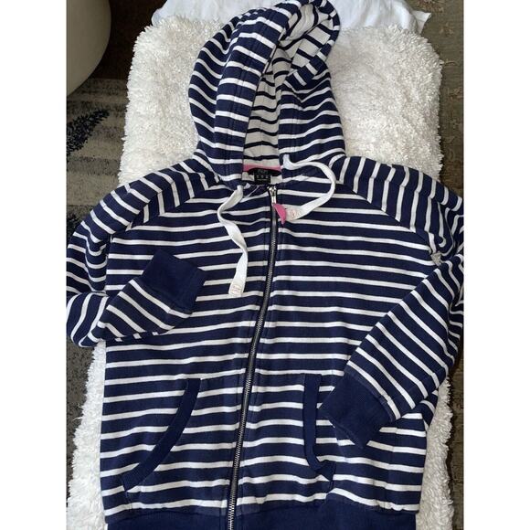 F & F Heritage Tops - F & F Women’s Sz 4 Classic Navy Striped Zip Hoodie. Great Quality